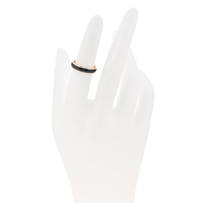 Tiffany 18K Rose Gold Titanium Classic Wedding Band Ring 49 5 Black 2 of 5