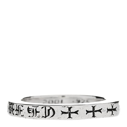 Chrome Hearts Sterling Silver Diamond CH Fck You Spacer Ring 58 8.5 1 of 4