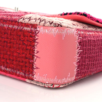 Chanel Tweed Patchwork Jumbo Single Flap Pink 10 of 11