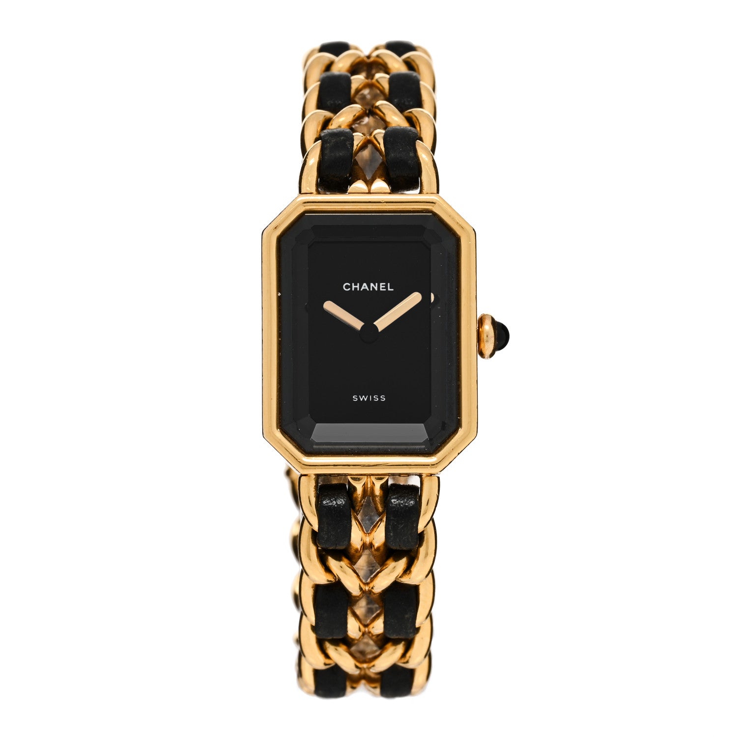 Chanel Stainless Steel Lambskin 20mm Chain Premiere Quartz Watch Gold L 1 of 4