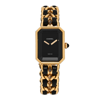 Chanel Stainless Steel Lambskin 20mm Chain Premiere Quartz Watch Gold L 1 of 4