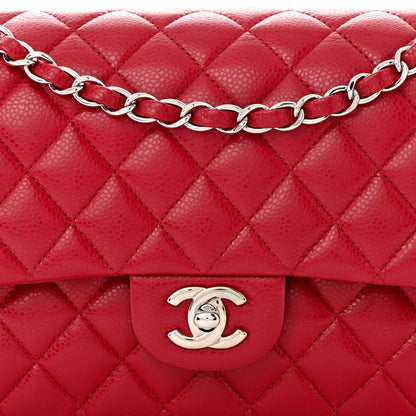 Chanel Caviar Quilted Medium Double Flap Red 8 of 11