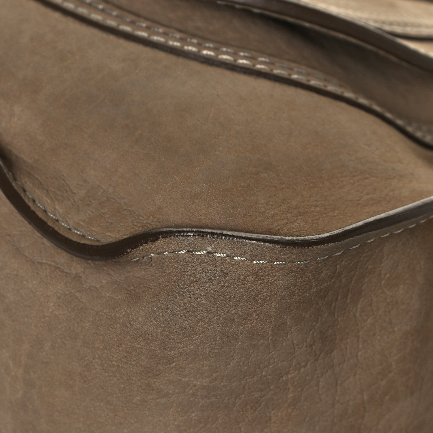 Chloe Nubuck Medium Marcie Satchel Greige 9 of 14