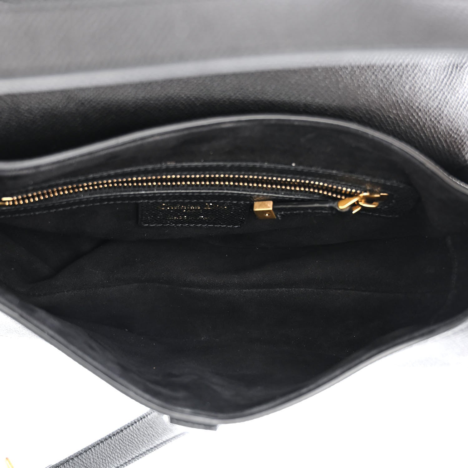 Christian Dior Grained Calfskin Saddle Bag Black 5 of 11