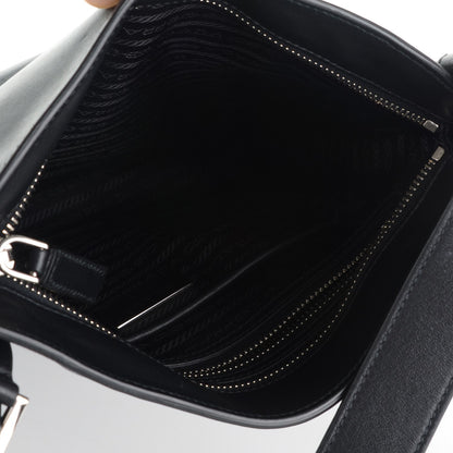 Prada Soft Calf Flat Messenger Bag Black 5 of 6