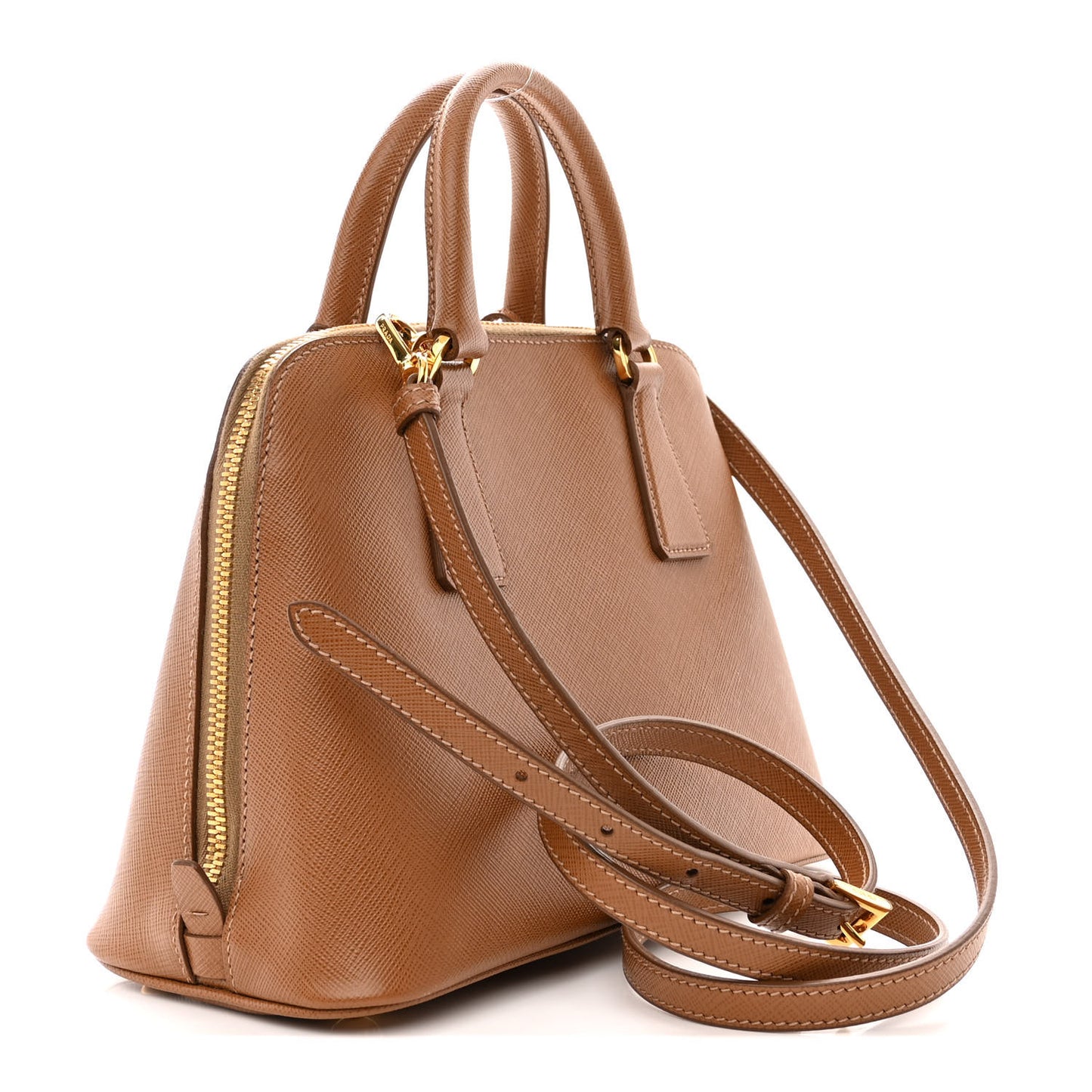 Saffiano Lux Small Promenade Tote Caramel