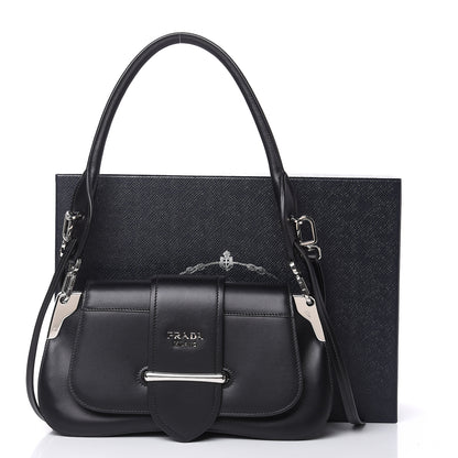Prada City Calfskin Sidonie Shoulder Bag Black 11 of 11