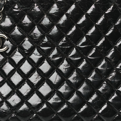 Chanel Glazed Calfskin Quilted Large Just Mademoiselle Bowling Bag Black 8 of 11
