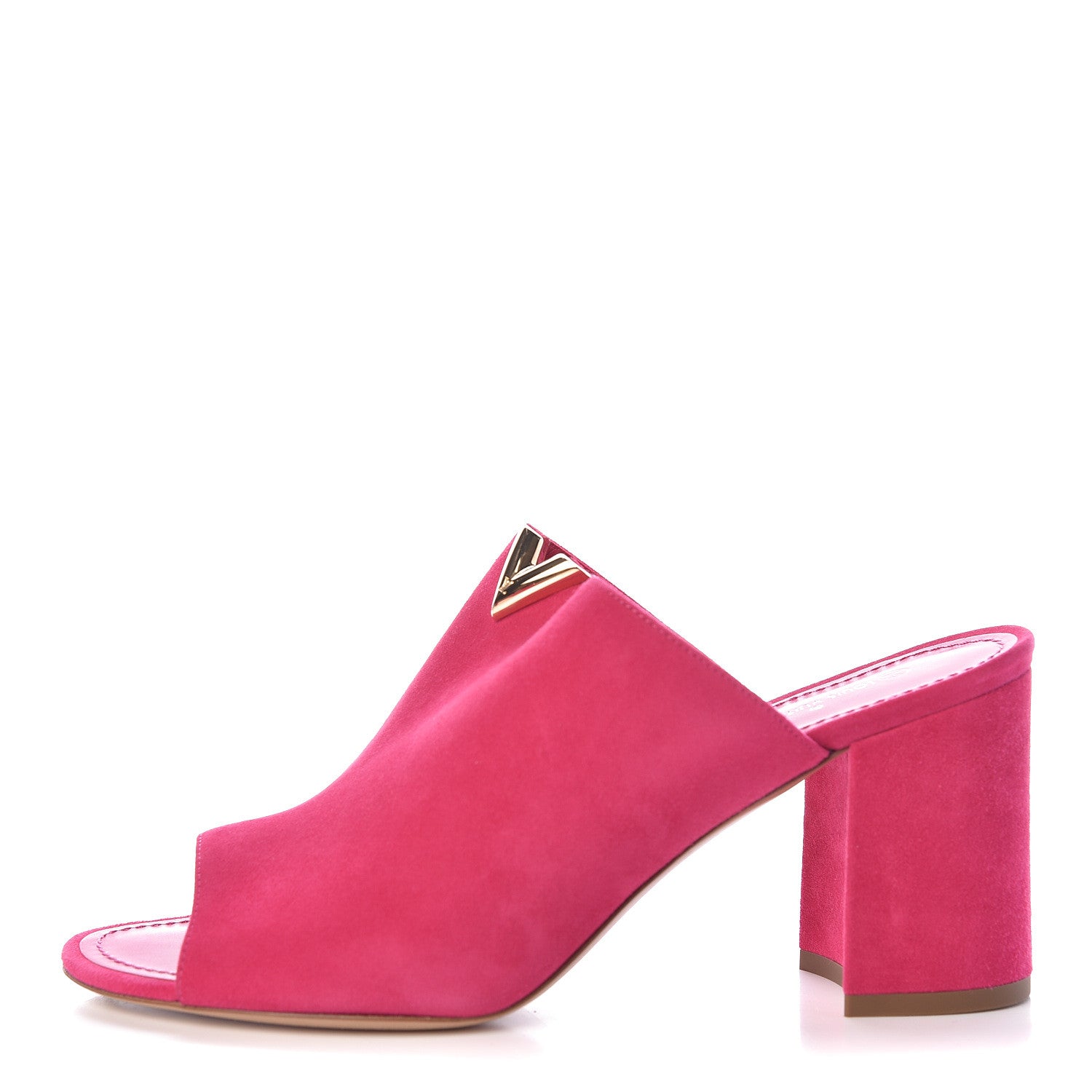 Louis Vuitton Suede Bahiana Mules 39 Fuchsia 1 of 9
