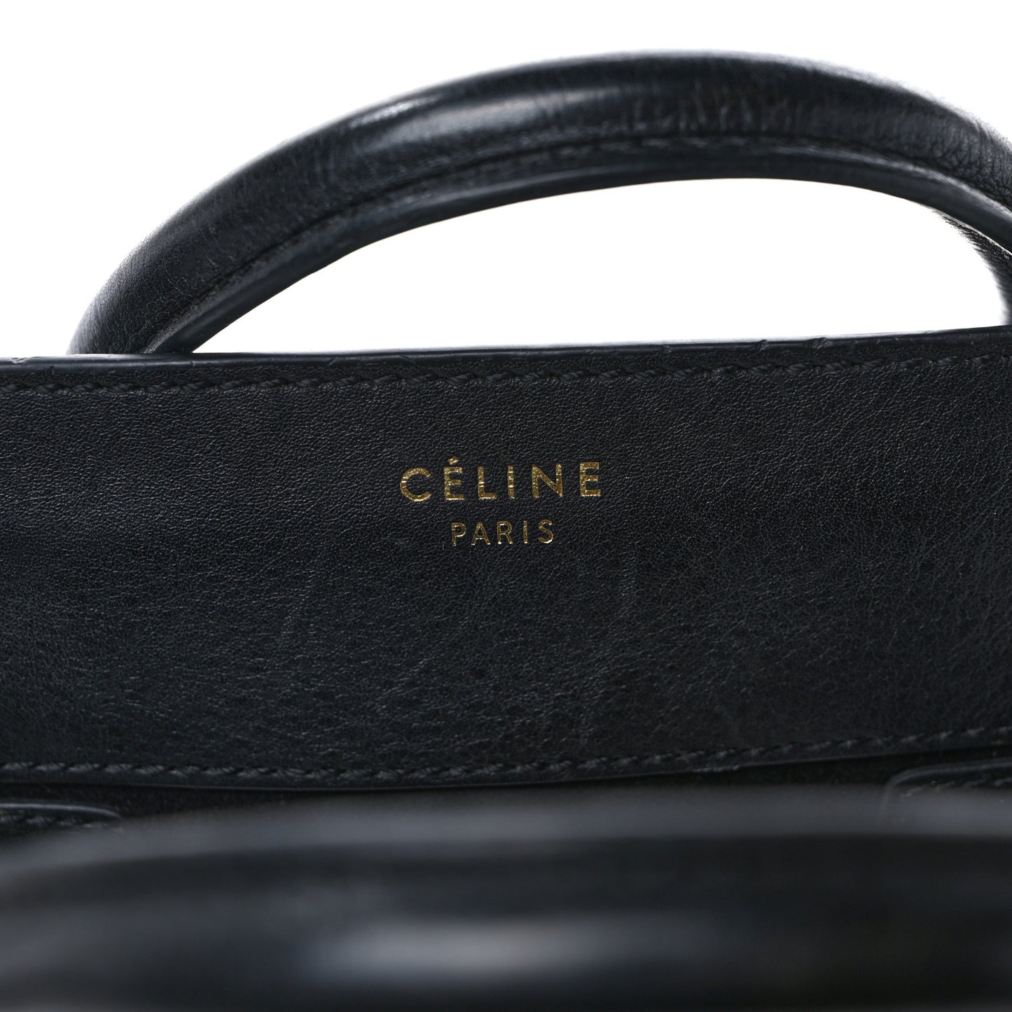 Smooth Calfskin Suede Mini Luggage Black