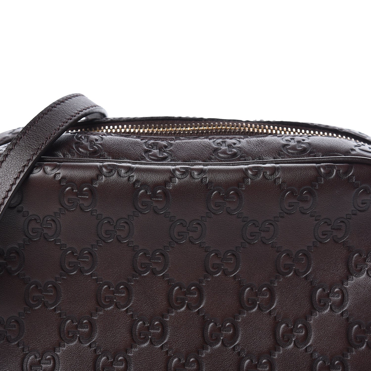 Gucci Guccissima Mini Bree Messenger Bag Chocolate 10 of 10