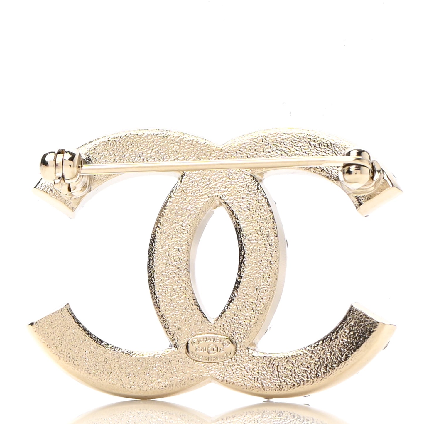 Crystal Palais Garnier CC Brooch Gold
