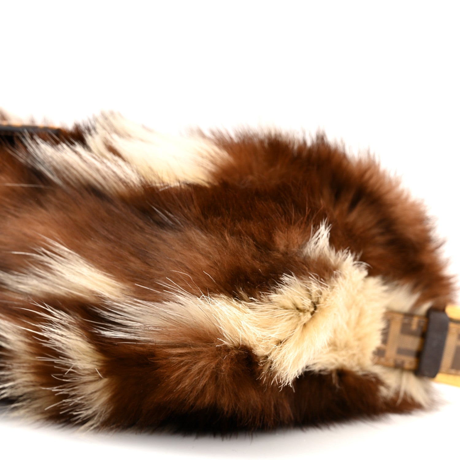 Fendi Vinyl Zucchino Skunk Fur Baguette Tobacco Multicolor 9 of 10