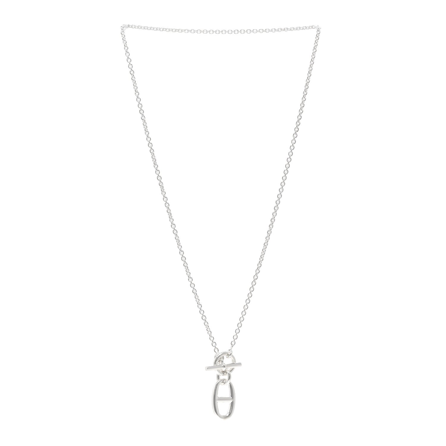 Hermes Sterling Silver Amulette Chaine d'Ancre Necklace 3 of 5