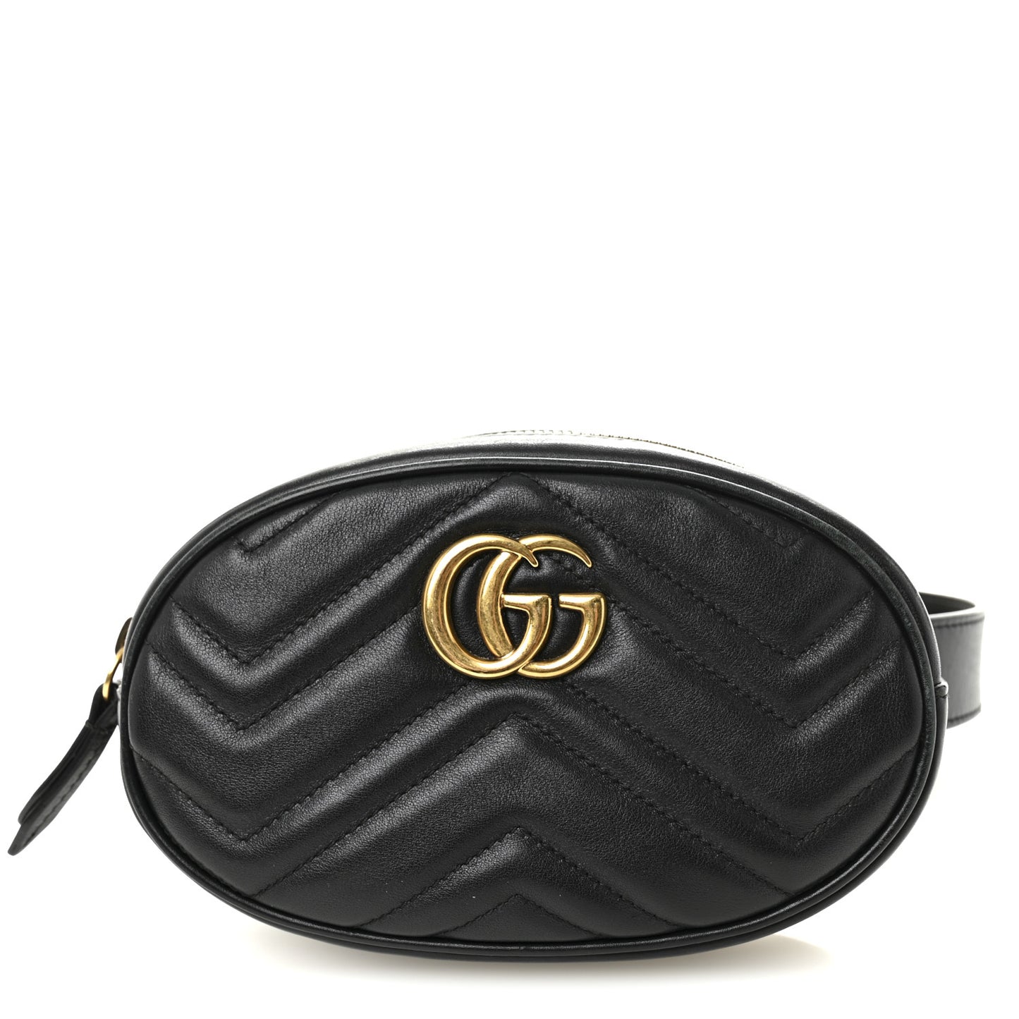 Calfskin Matelasse GG Marmont Belt Bag 95 38 Black