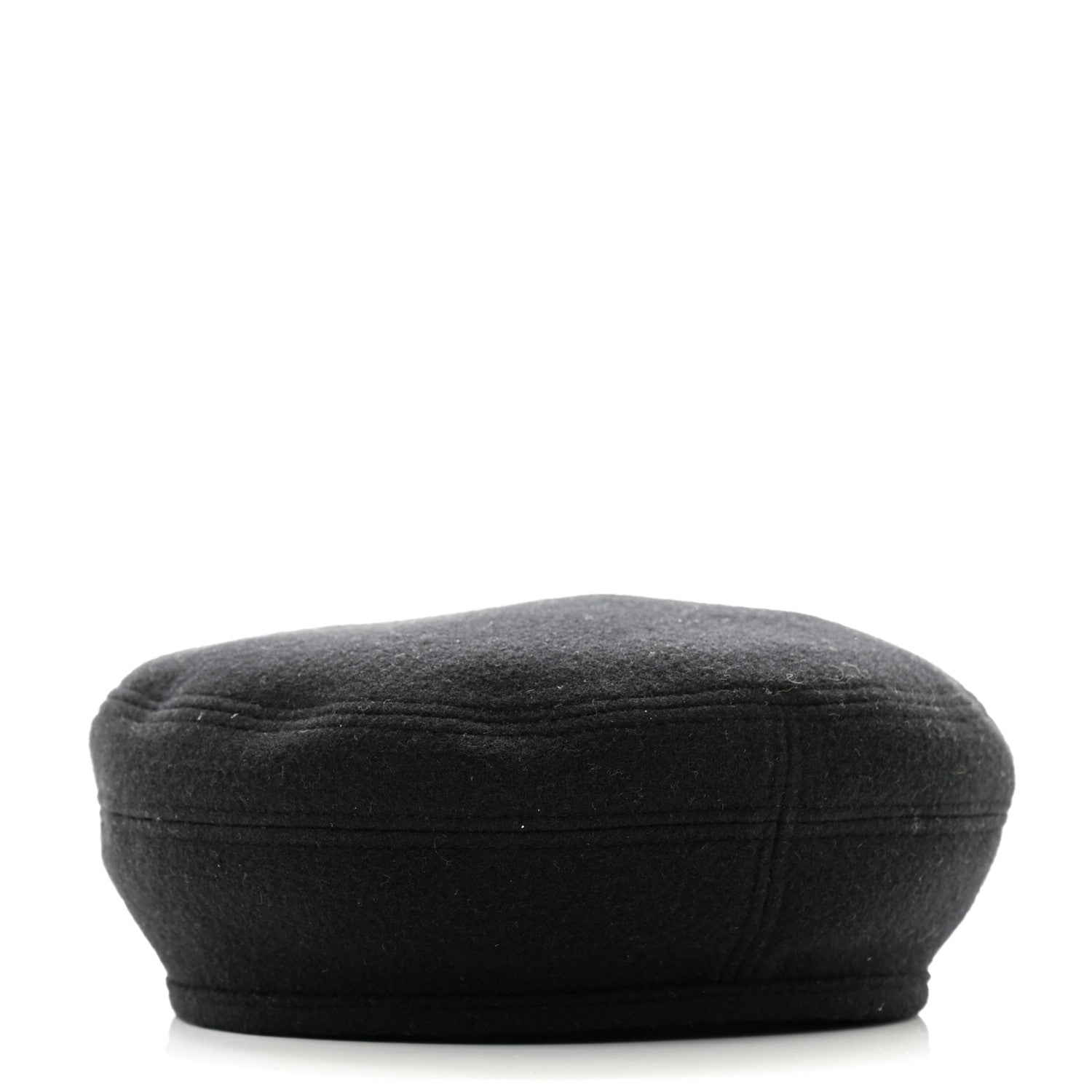 Hermes Wool Cashmere Saint Honore Drap Beret 59 Black 4 of 8