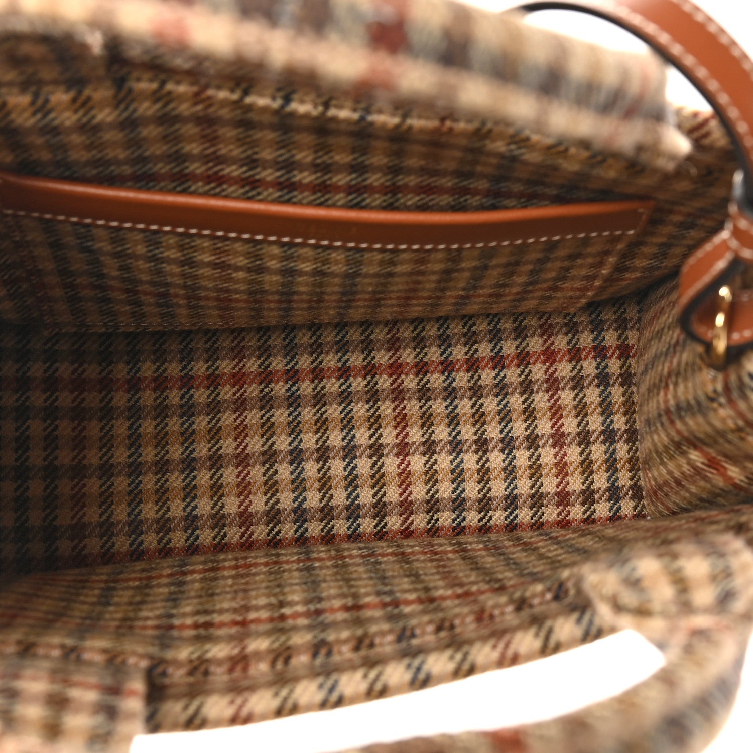 Celine Tweed Calfskin Triomphe Small Multicolor 5 of 9