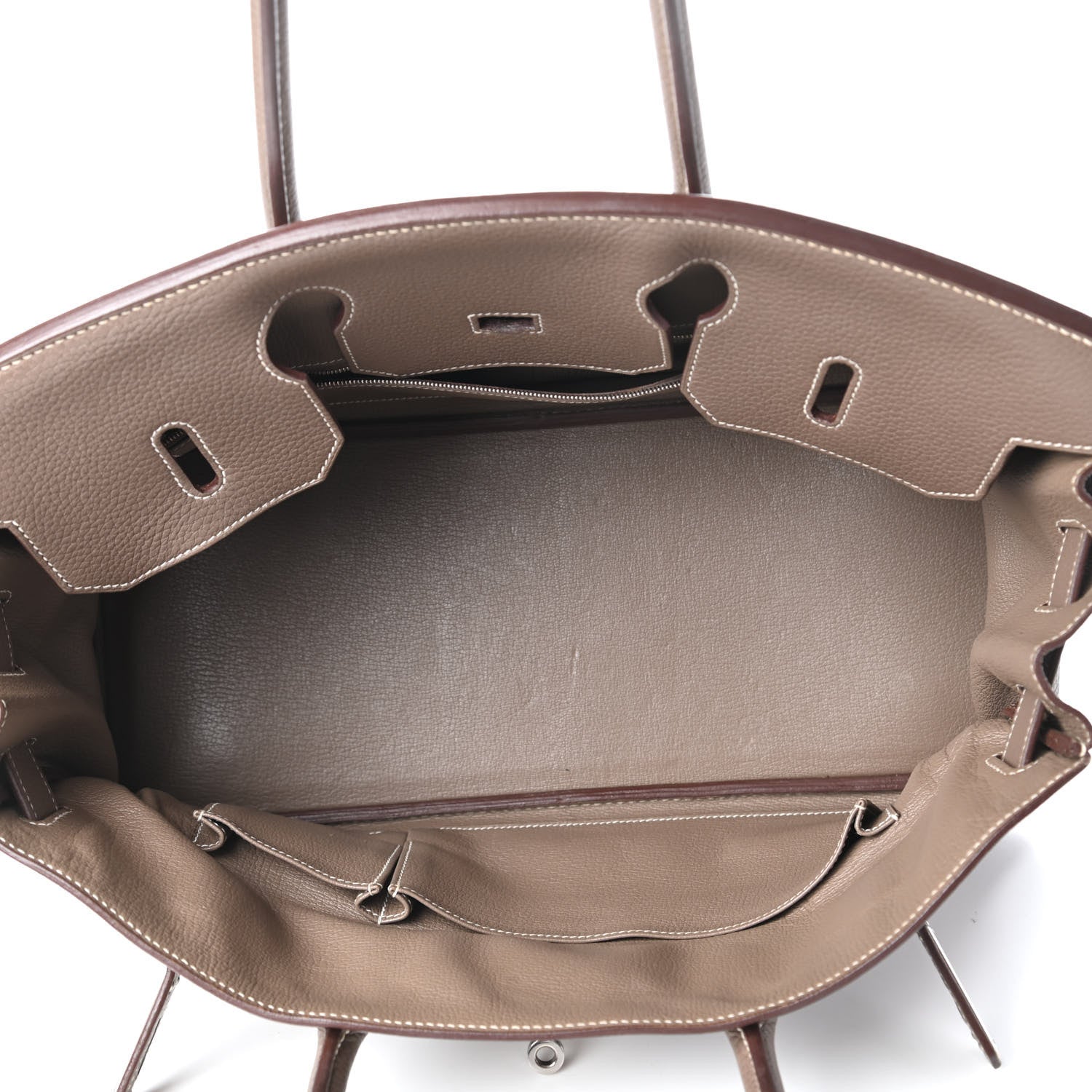 Hermes Taurillon Clemence JPG Shoulder Birkin II 42 Etoupe 5 of 13