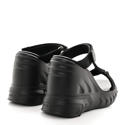 Givenchy Rubber Marshmallow Wedge Strap Sandals 38 Black 4 of 8