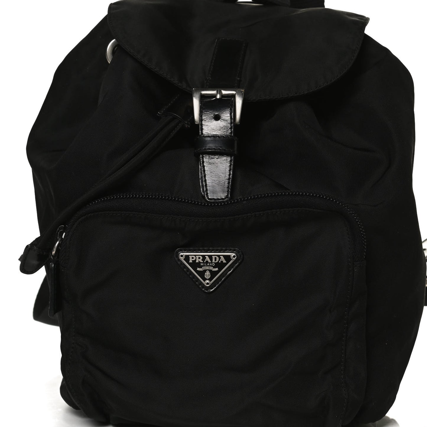Tessuto Nylon Vela Cinch Backpack Black