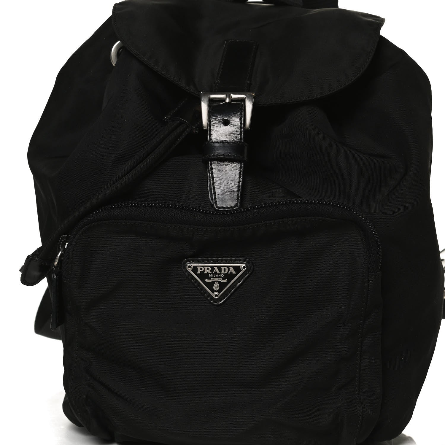 Prada Tessuto Nylon Vela Cinch Backpack Black 9 of 17