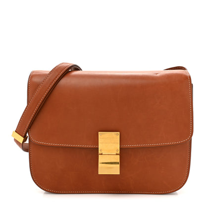 Celine Natural Calfskin Medium Classic Box Flap Bag Tan 1 of 13