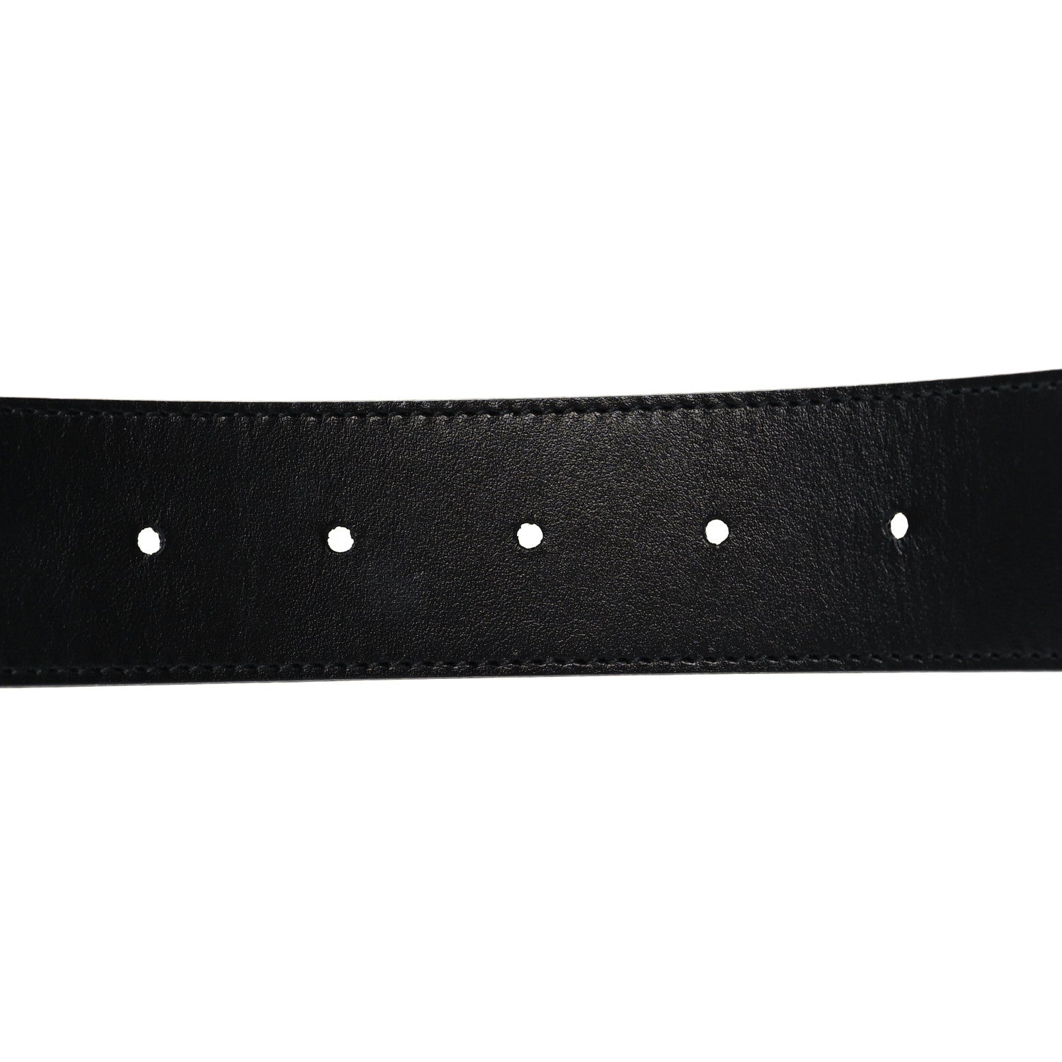 Gucci GG Supreme Monogram Plutone Calfskin Palladium Double G Reversible 37mm Belt 95 38 Black 4 of 6
