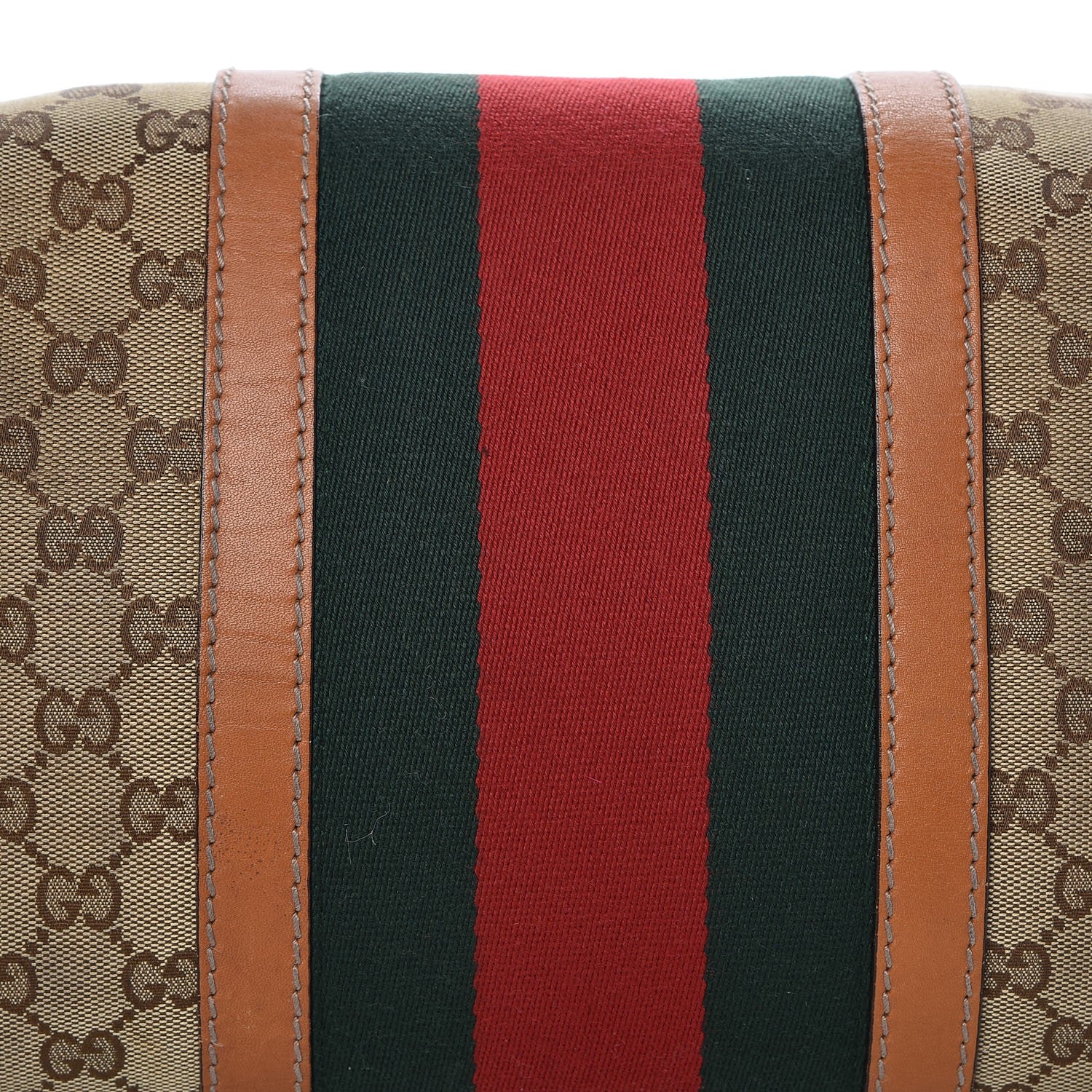 Gucci Monogram Vintage Web Medium Boston Tobacco 13 of 17