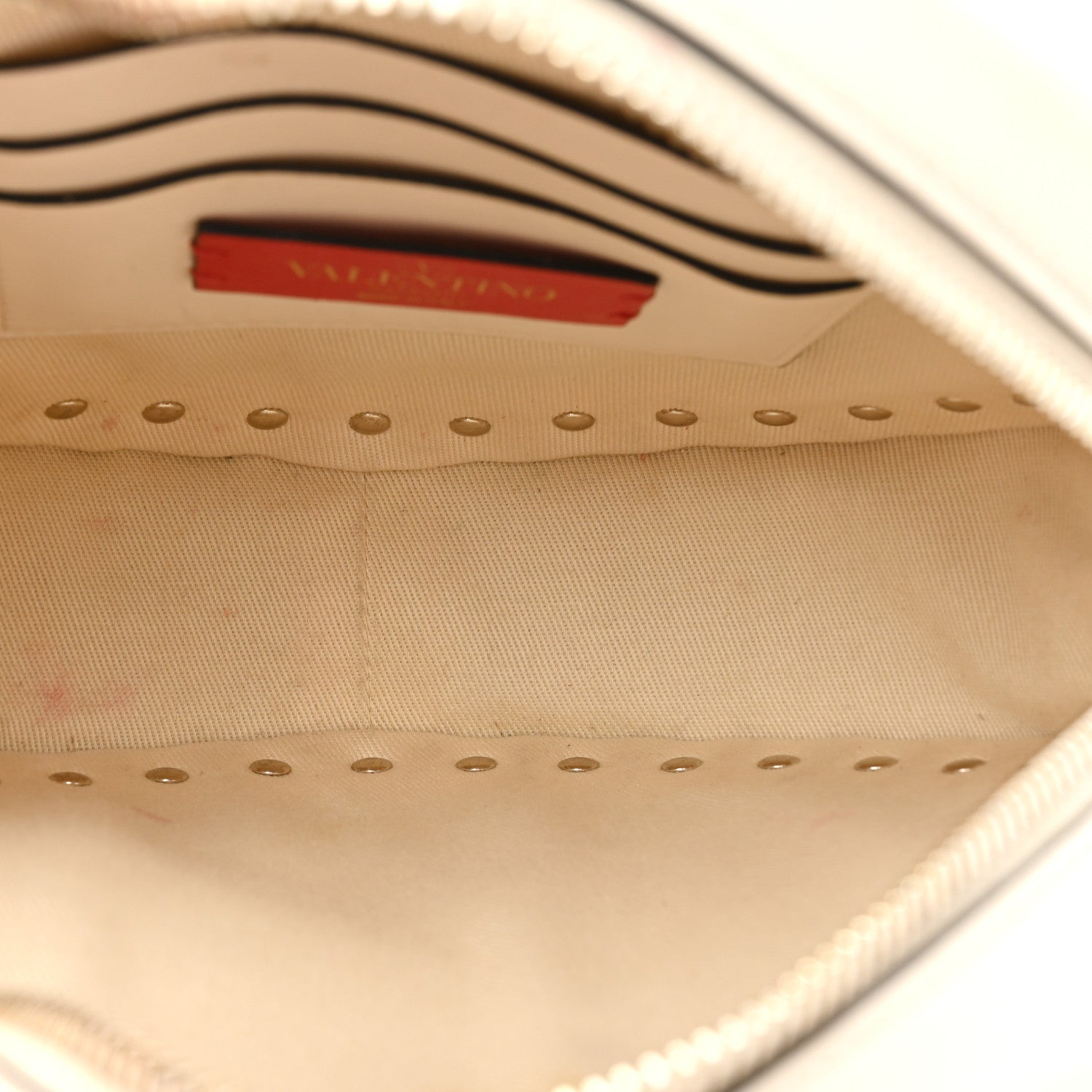 Valentino Garavani Calfskin Rockstud Round Crossbody Bag White 5 of 14