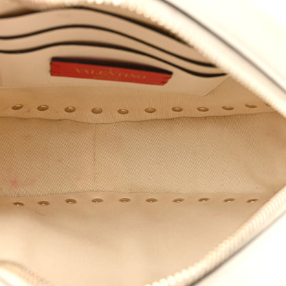 Valentino Garavani Calfskin Rockstud Round Crossbody Bag White 5 of 14