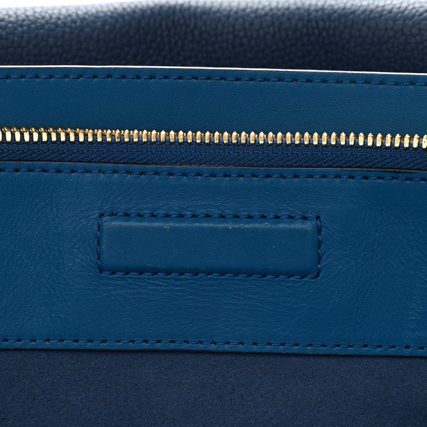 MCM Grained Calfskin Medium Milla Tote Navy 14 of 22