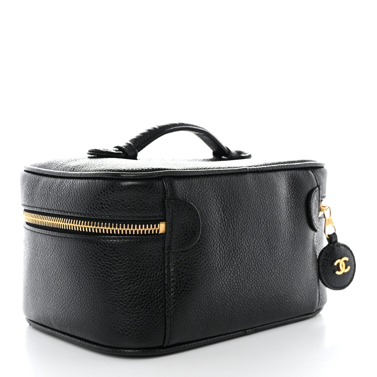 Chanel Caviar CC Vanity Cosmetic Case Black 3 of 11