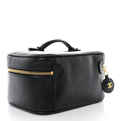 Chanel Caviar CC Vanity Cosmetic Case Black 3 of 11