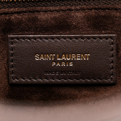 Saint Laurent Calfskin Woven Monogram Medium Niki Chain Satchel Burnt Brown 13 of 21