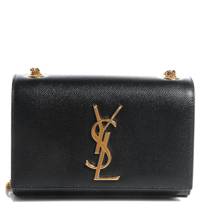 Saint Laurent Grain De Poudre Small Classic Monogram Satchel Black 1 of 21