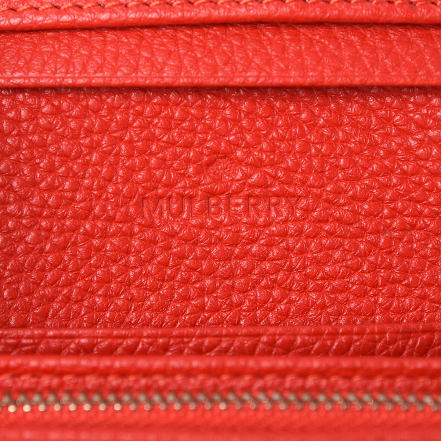 Glossy Goatskin Tree French Purse Wallet Poppy Red