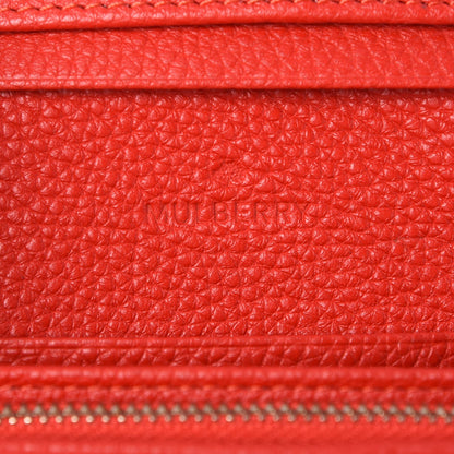 Mulberry Glossy Goatskin Tree French Purse Wallet Poppy Red 6 of 7