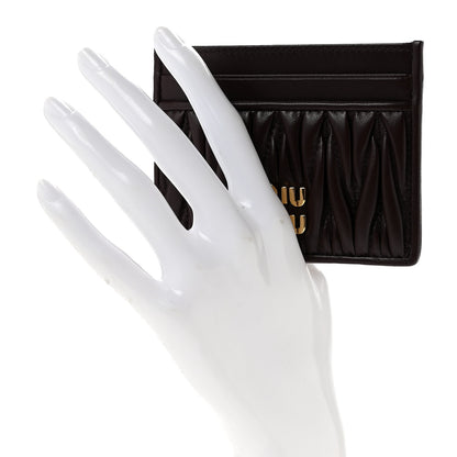 Miu Miu Nappa Matelasse Card Holder Radica 2 of 9