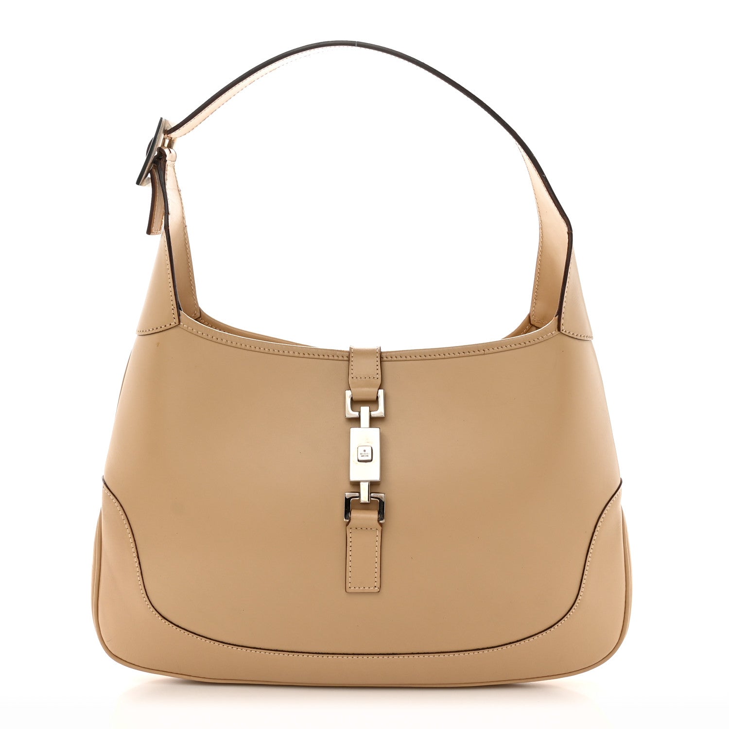 Gucci Calfskin Small Jackie O Hobo Beige 1 of 17