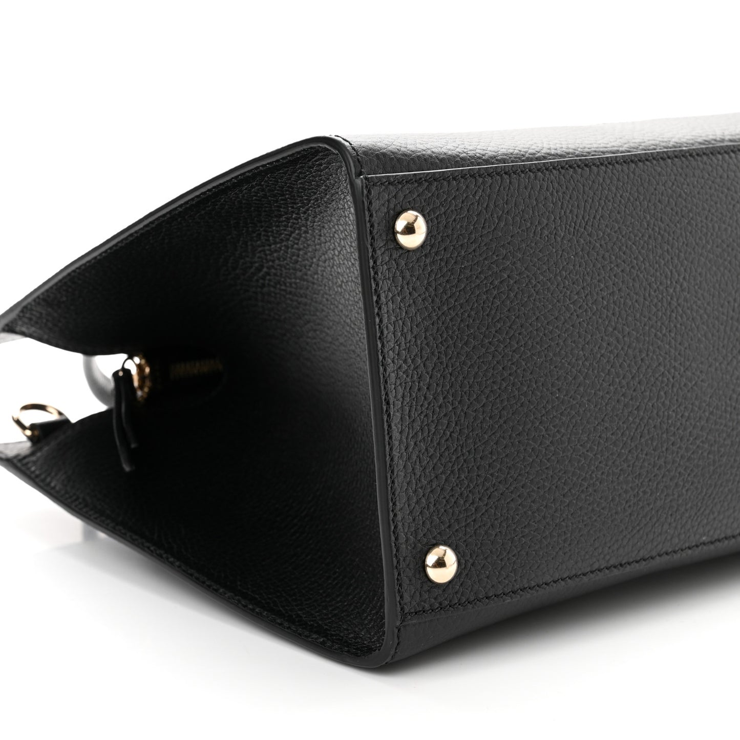 Dollar Calfskin Large Soho Top Handle Satchel Black