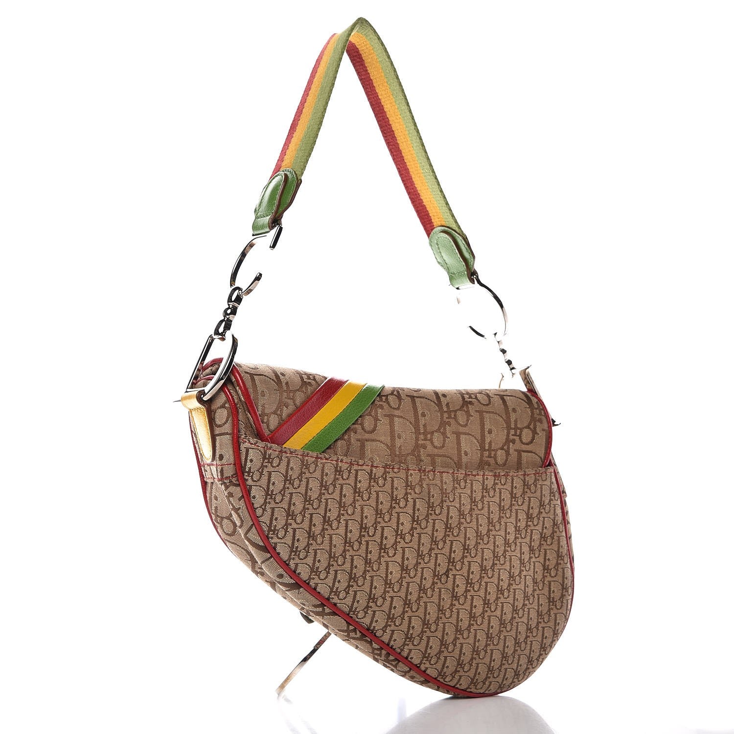 Christian Dior Monogram Rasta Saddle Bag Beige 3 of 7