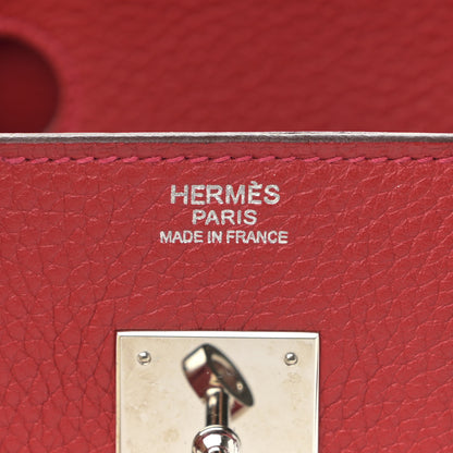 Hermes Taurillon Clemence Birkin 30 Rouge Casaque 6 of 10