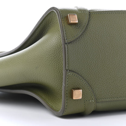 Celine Drummed Calfskin Micro Luggage Light Khaki 10 of 11