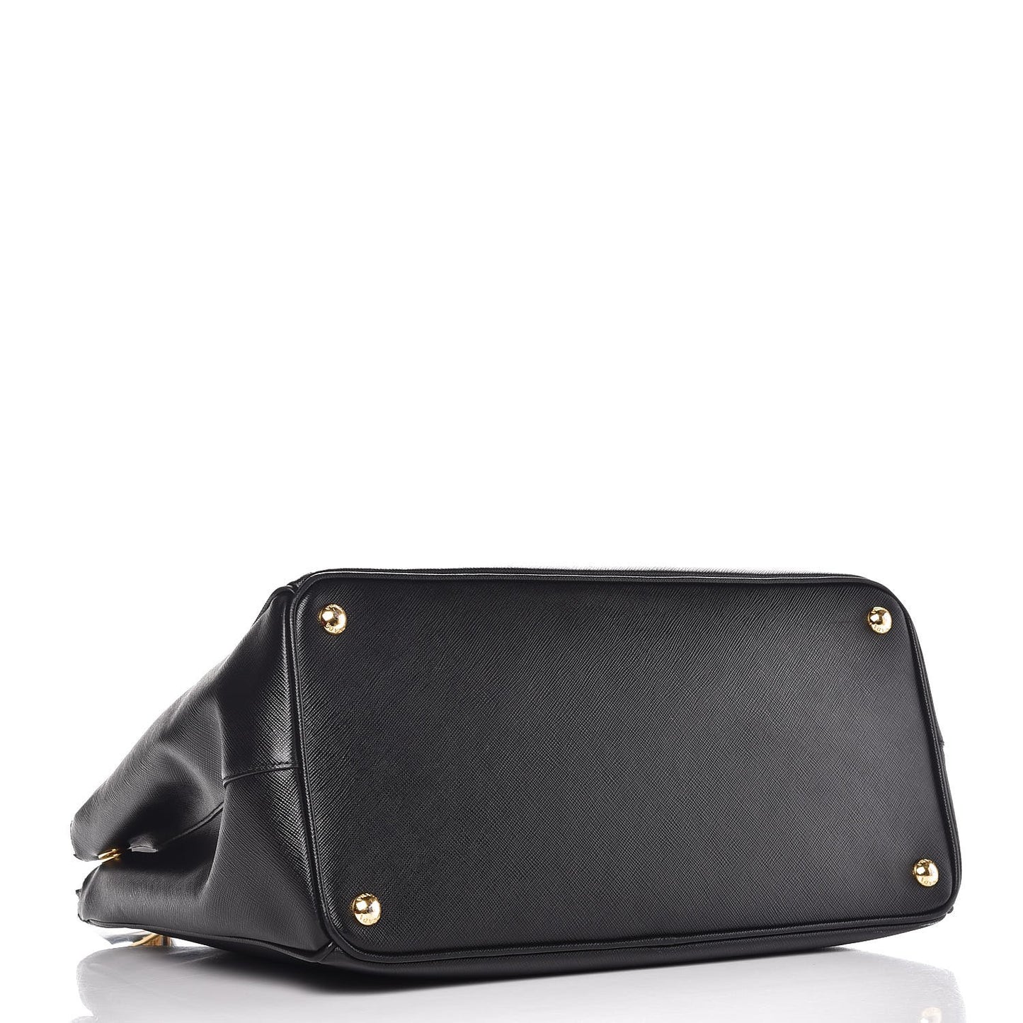 Saffiano Large Galleria Double Zip Tote Black