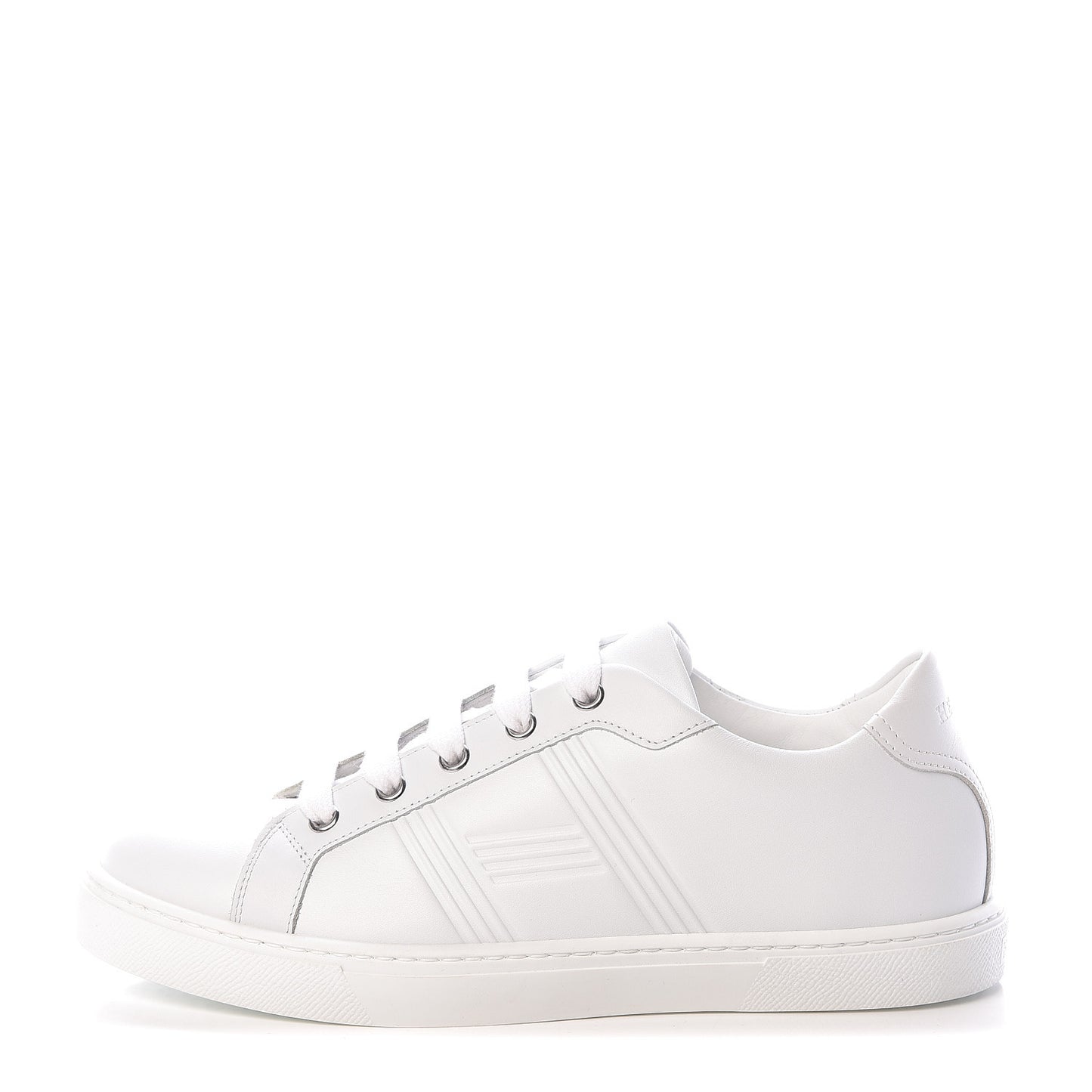 Calfskin Womens Advantage Sneakers 38 White