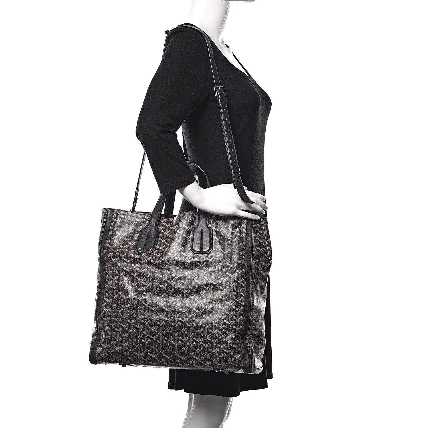 Goyard Goyardine Voltaire Tote Black 2 of 15