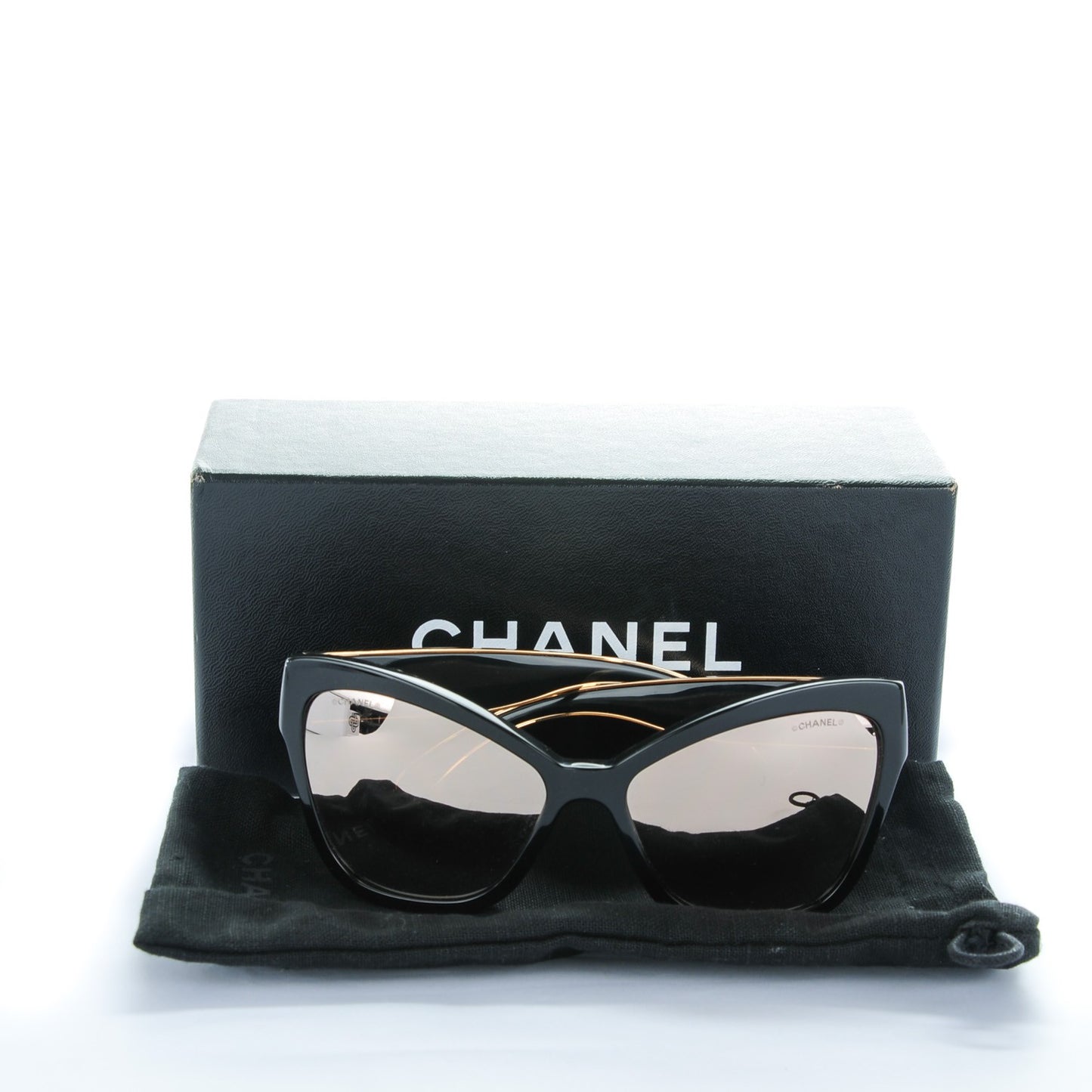 Acetate CC Cat Eye Sunglasses 5271 Black