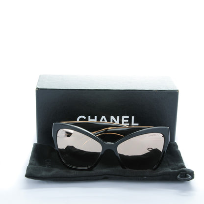 Chanel Acetate CC Cat Eye Sunglasses 5271 Black 6 of 6