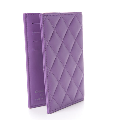 Chanel Lambskin Quilted Passport Holder Purple 3 of 8