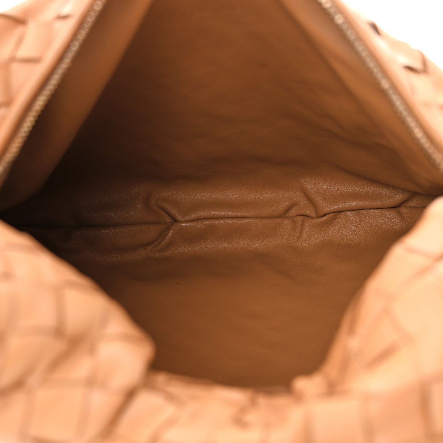 Nappa Intrecciato Teen Jodie Hobo Caramel